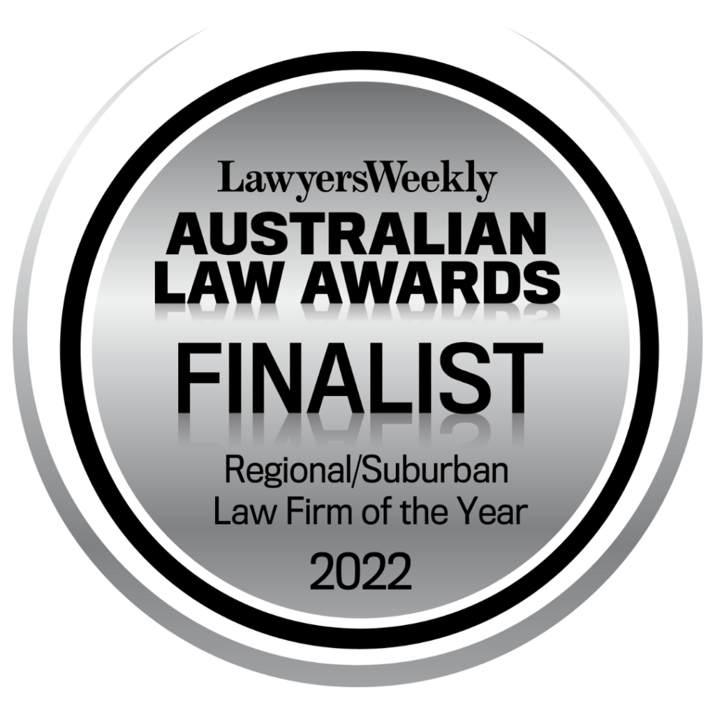 In 2022, Construct Law Group was a finalist for Regional/Suburban Law Firm of the Year at the Lawyers Weekly Australian Law Awards