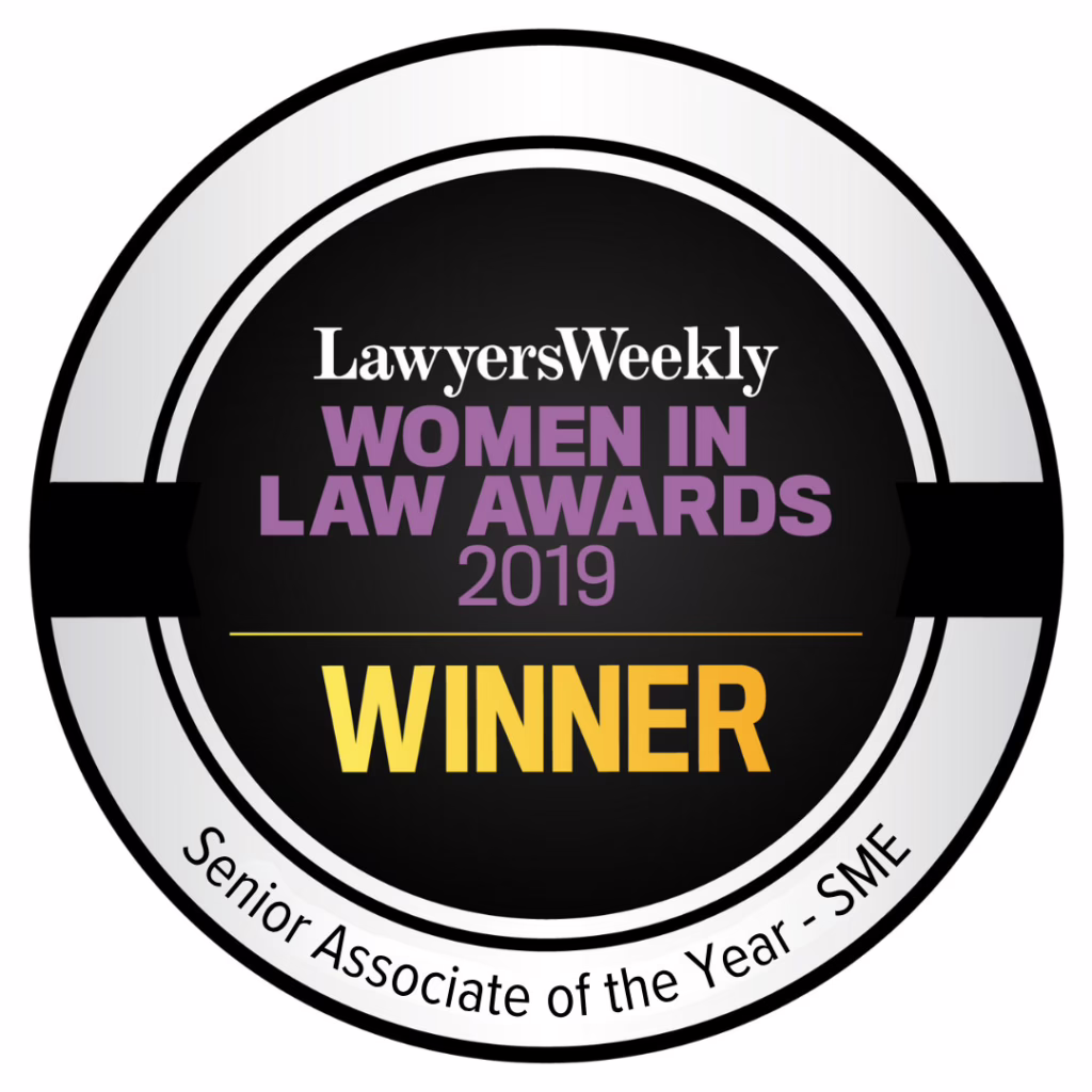 In 2019, Crystal Ray was the winner of the Senior Associate of the Year Award at the Lawyers Weekly Women in Law Awards